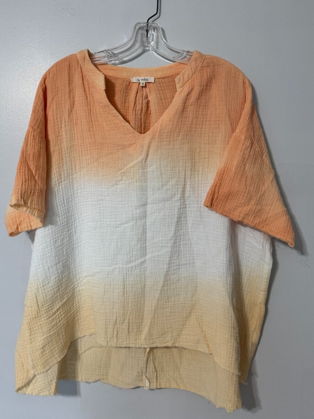 LA MIEL Ombre Cotton Gauze Top